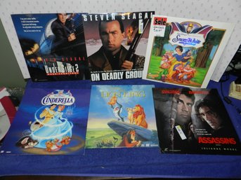 SET OF 6 LASERDISCS STEVEN SEAGAL LION KING DISNEY