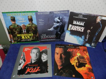 SET OF 5 LASERDISCS STEVEN SEAGAL KEANU REEVES THE BODYGUARD