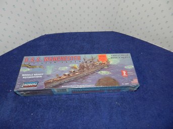 LINDBERG USS MANCHESTER MODEL SHIP KIT FACTORY SEALED