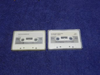 2 VINTAGE TRS-80 PROGRAM CASSETTES BLACKJACK BACKGAMMON KEYBOARD DEBOUNCE