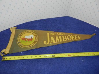 VINTAGE 1953 BOY SCOUT JAMBOREE FELT BANNER PENNANT