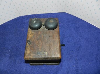 ANTIQUE WESTERN ELECTRIC WODDEN TELEPHONE RINGER BOX