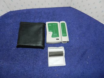 NETWORK CABLE TESTER WITH CASE AND MANUAL
