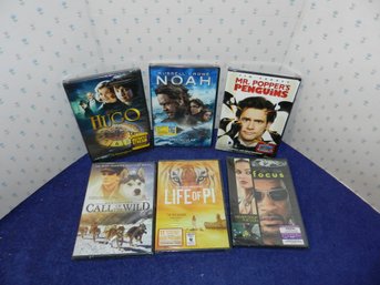 6 DVD ALL SEALED NEW HUGO NOAH LIFE OF PI MR POPPER MORE
