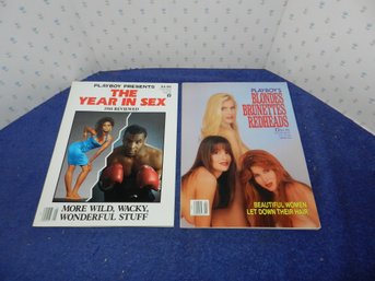 2 PLAYBOY MAGAZINE SUPPLEMENTS YEAR IN SEX 1987 BLONDES BRUNETTES REDHEADS