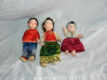 3 VINTAGE PORCELAIN? CHINESE DOLLS