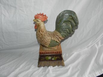 LARGE CAST IRON ROOSTER DOORSTOP? STATUE