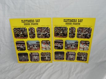 DODGERS OLD TIMERS DAY SOUVENIR CARD SHEET