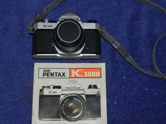 VINTAGE ASAHI PENTAX K1000 35MM CAMERA WITH MANUAL