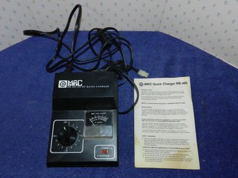 MRC RB-465 RC CAR PLANE BATTERY QUICK CHARGER W/ MANUAL TESTED