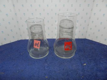 PAIR OF VINTAGE 7 UP UNCOLA UPSIDE DOWN SODA GLASSES