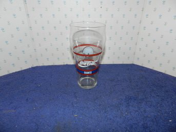 VINTAGE NFL NY GIANTS COCA COLA GLASS