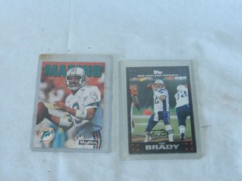 TOM BRADY DAN MARINO FOOTBALL CARDS