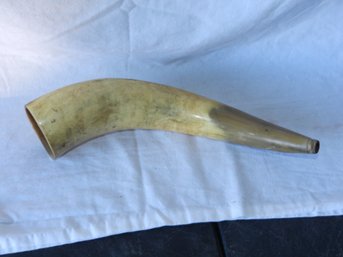 VINTAGE POWDER HORN MISSING END CAP