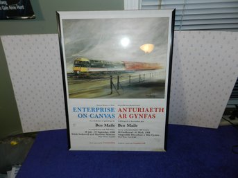 VINTAGE BEN MAILE ENTERPRISE ON CANVAS RAIL TRAIN POSTER