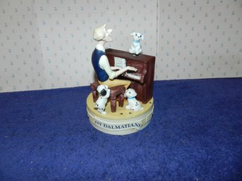 WALT DISNEY MEMORIES 101 DALMATIONS PORCELAIN MUSIC BOX
