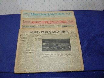 3 ASBURY PARK PRESS NJ SUNDAY EDITION NEWSPAPERS 1949 1952
