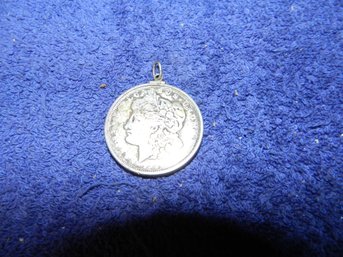 1921 MORGAN SILVER DOLLAR MADE INTO A PENDANT