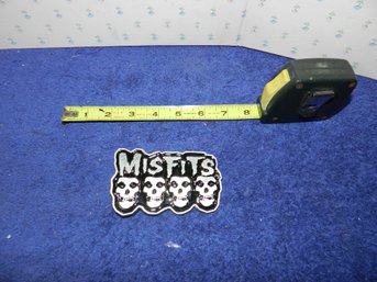 SOLID METAL AND ENAMEL MISFITS DANZIG BELT BUCKLE