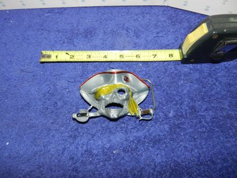 SOLID PEWTER & ENAMEL PIRATE SKULL AND CROSSBONES BELT BUCKLE