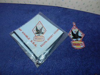 VINTAGE BSA OA NECKERCHIEF & PATCH 1963 CAMP KIMBLE KON-KON-TU LODGE