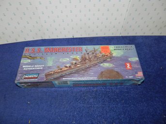 LINDBERG USS MANCHESTER LIGHT CRUISER MODEL KIT FACTORY SEALED