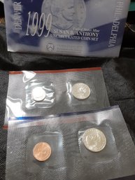 1999 SUSAN B ANTHONY UNCIRCULATED COIN SET