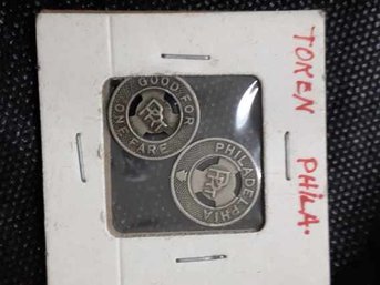 2 VINTAGE PHILADELPHIA PRT TOKENS