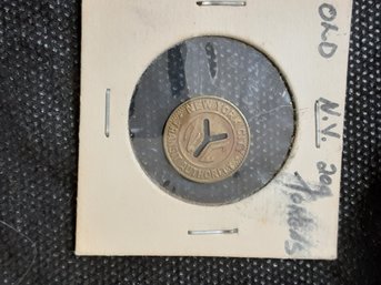 VINTAGE NYT NEW YORK TRANSIT AUTHORITY TOKEN
