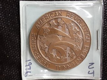 NJ MASONIC GREAT LODGE AMERICAN BICENTENNIAL MEDAL