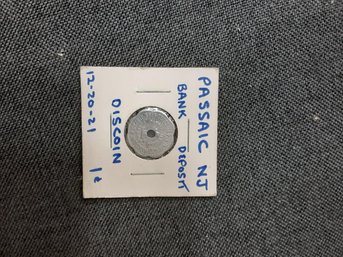 1921 PASSAIC BANK DISCOIN DEPOSTIT CREDIT TOKEN