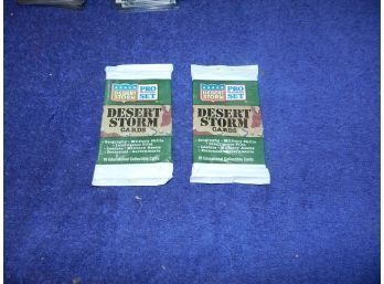 1991 DESERT STORM PRO SET TRADING CARDS 2 PACKS FACTORY SEALED