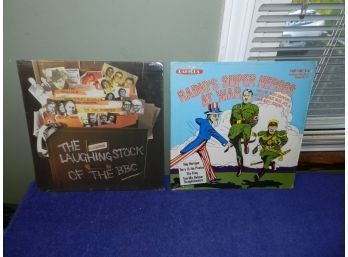 LOT OF 2 VINTAGE COMEDY ALBUMS BBC RADIO SUPER HEROES