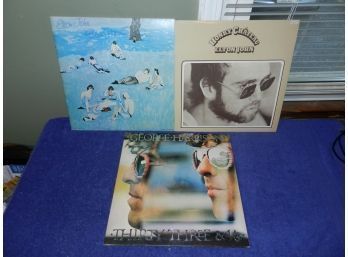 LOT OF 3 VINTAGE RECORD ALBUMS ELTON JOHN GEORGE HARRISON
