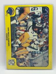 1978 Fleer Chargers Team Card