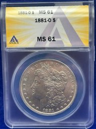 1881 O Morgan Silver Dollar Graded MS61