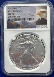 2015 Silver Eagle Graded MS 70