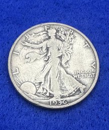 1936 S Walking Liberty Silver Half Dollar