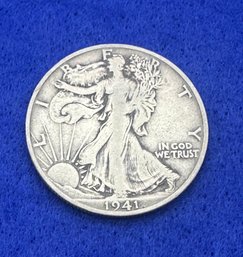 1941 S Walking Liberty Silver Half Dollar
