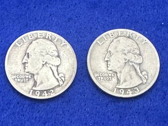 1942/43 D Washington Silver Quarters