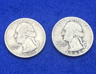 1944/45 D Washington Silver Quarters