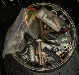 Tin Box Of Nuts And Bolts