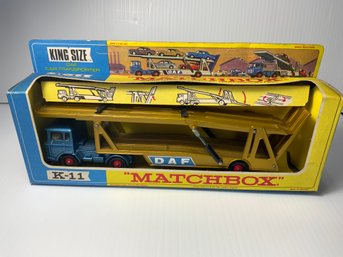 Matchbox K-11 Daf King Size Car Transporter In Original Box