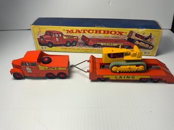 Matchbox K-8 Prime Mover And Caterpillar Tractor With Original Box