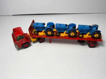 Matchbox K-20 Ford Tractors With Tractor Trailer