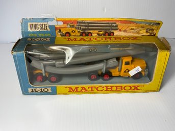 Matchbox K-10 Pipe Truck In Original Box