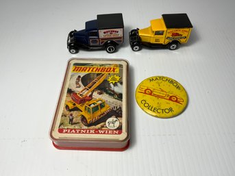 Matchbox Collection Matchbox Model A Van, Button, And Piatnik-wien Promo