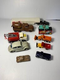 Grouping Of Vintage Cars And Trucks, Matchbox, Tootietoy, Husky, And More