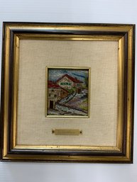 Teleforo Franchino Micro Mosaic Framed And Signed On Back