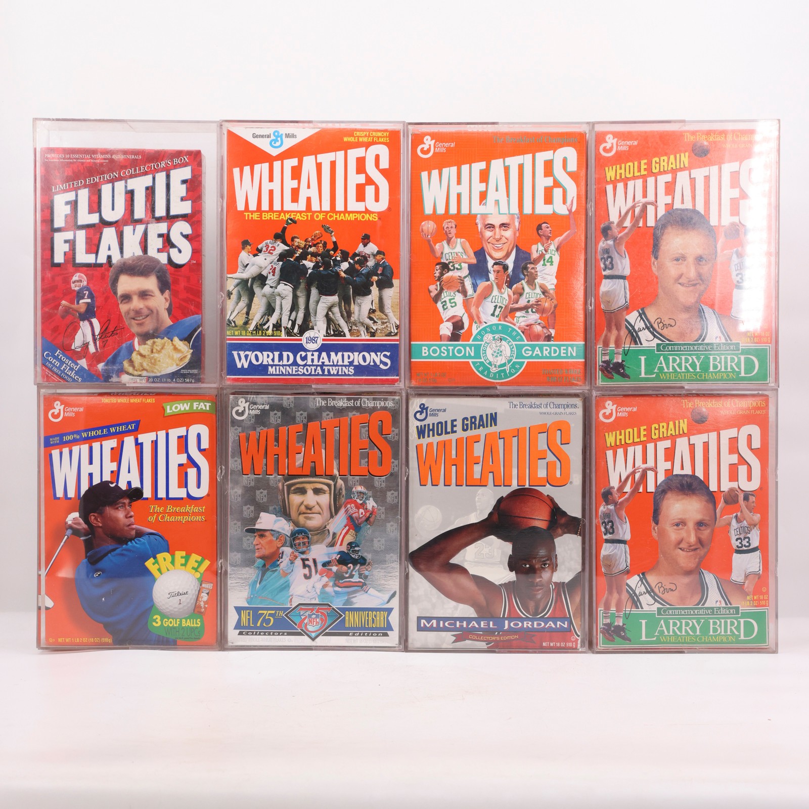 Collector Cereal Boxes (Wheaties And Flutie Flakes) - 8 Total: Michael ...